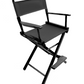 Counter Height (24″) Director’s Chair – Gold Medal Commercial Black Finish